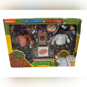 NEW NECA TMNT Punk Leonardo & Punk Raphael 2-Pack Teenage Mutant Ninja Turtles